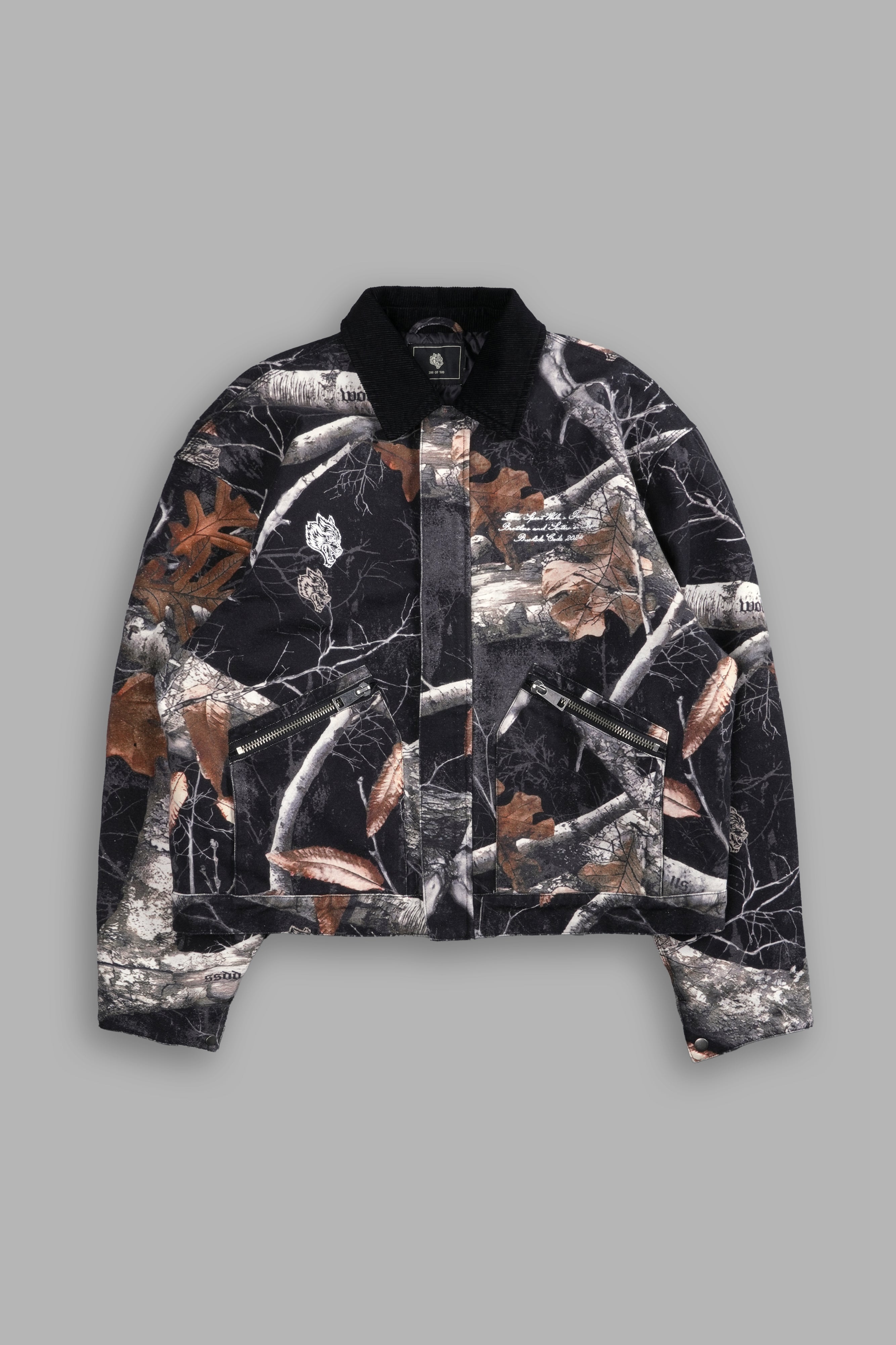 Our Lane Earl Jacket in Darc Woodland Camo