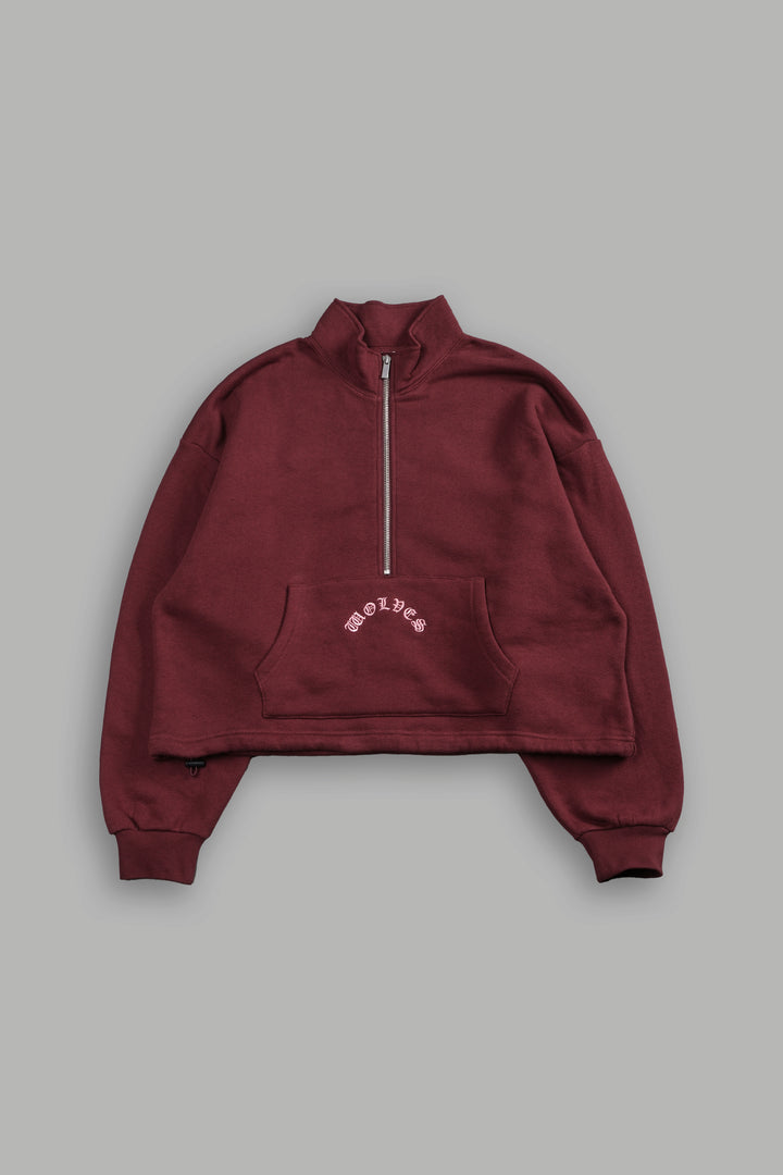 Wolf Chopper Oversized "Everson" Mockneck Sweater in Oxblood