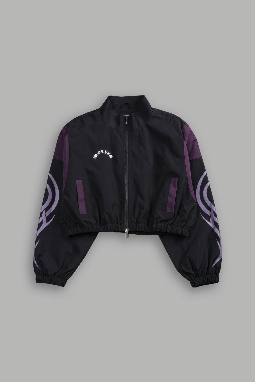 Wolves Finite Code Nadia Track Jacket in Black/Phantom Purple