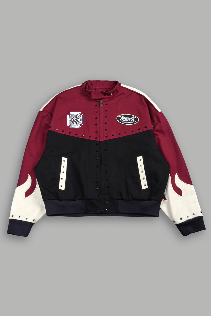 Mori Thorns Gordon Racing Jacket In Black/Oxblood