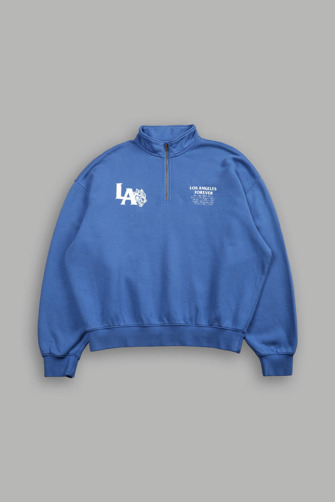 La Wolves V2 Duke 1/4 Zip Mock Neck in La Blue