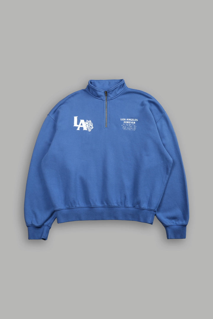 La Wolves V2 Duke 1/4 Zip Mock Neck in La Blue