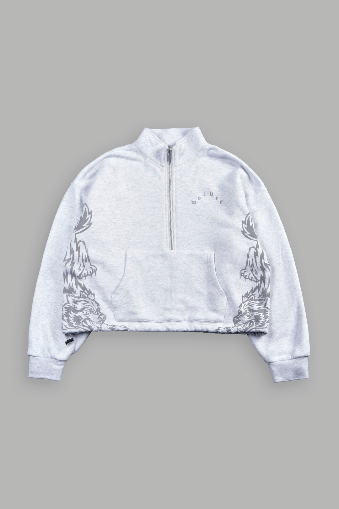 She Wolf Pack She Everson Mockneck Sweater In Super Light Athletic Gray