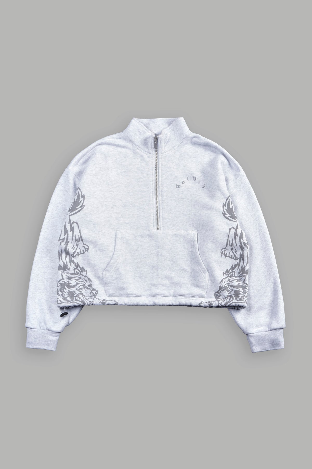 She Wolf Pack She Everson Mockneck Sweater In Super Light Athletic Gray
