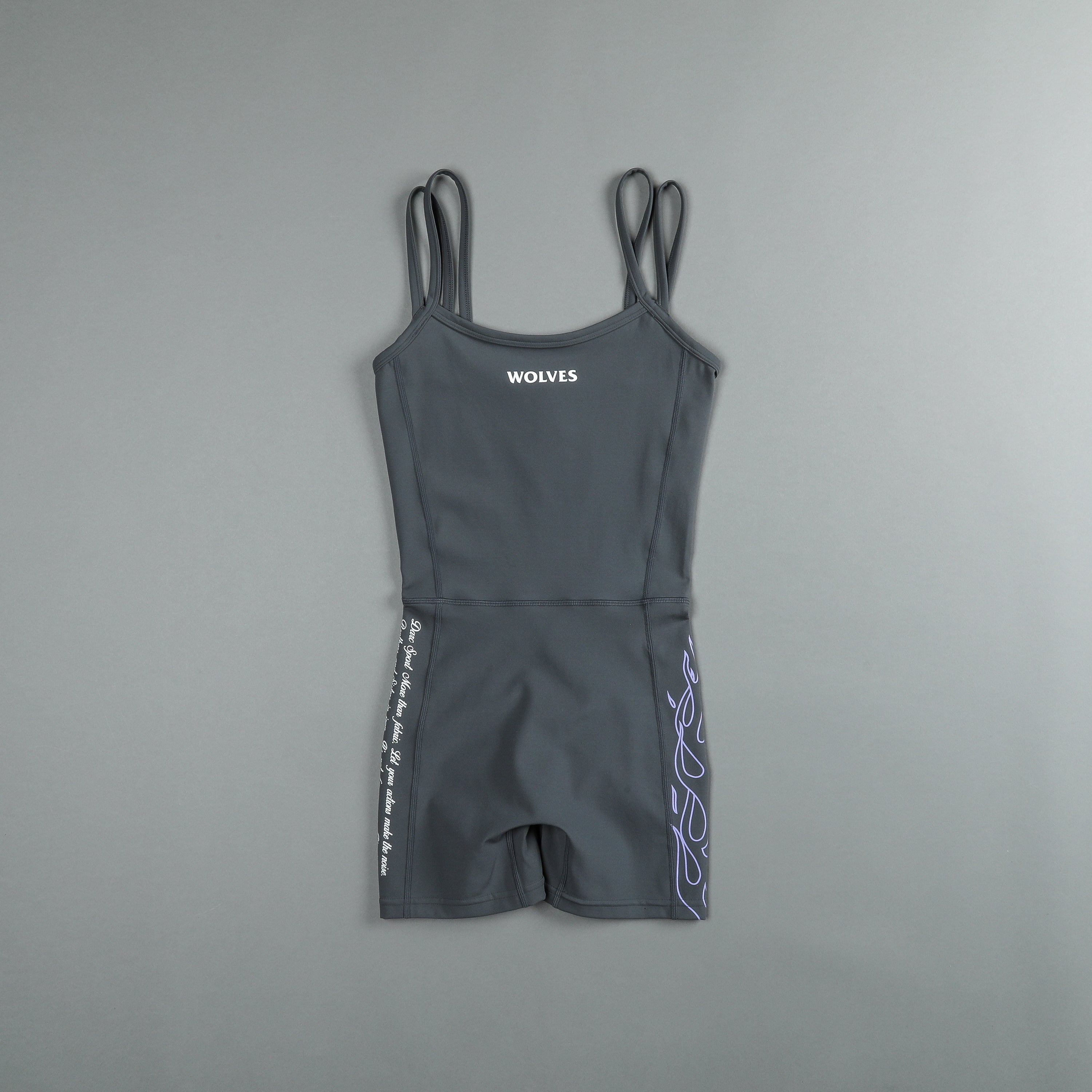 Flames Shay "Energy" Bodysuit in Wolf Gray
