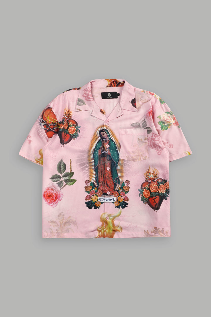 Sacred Path Mid-Length Button Up in Corazon de Devocion