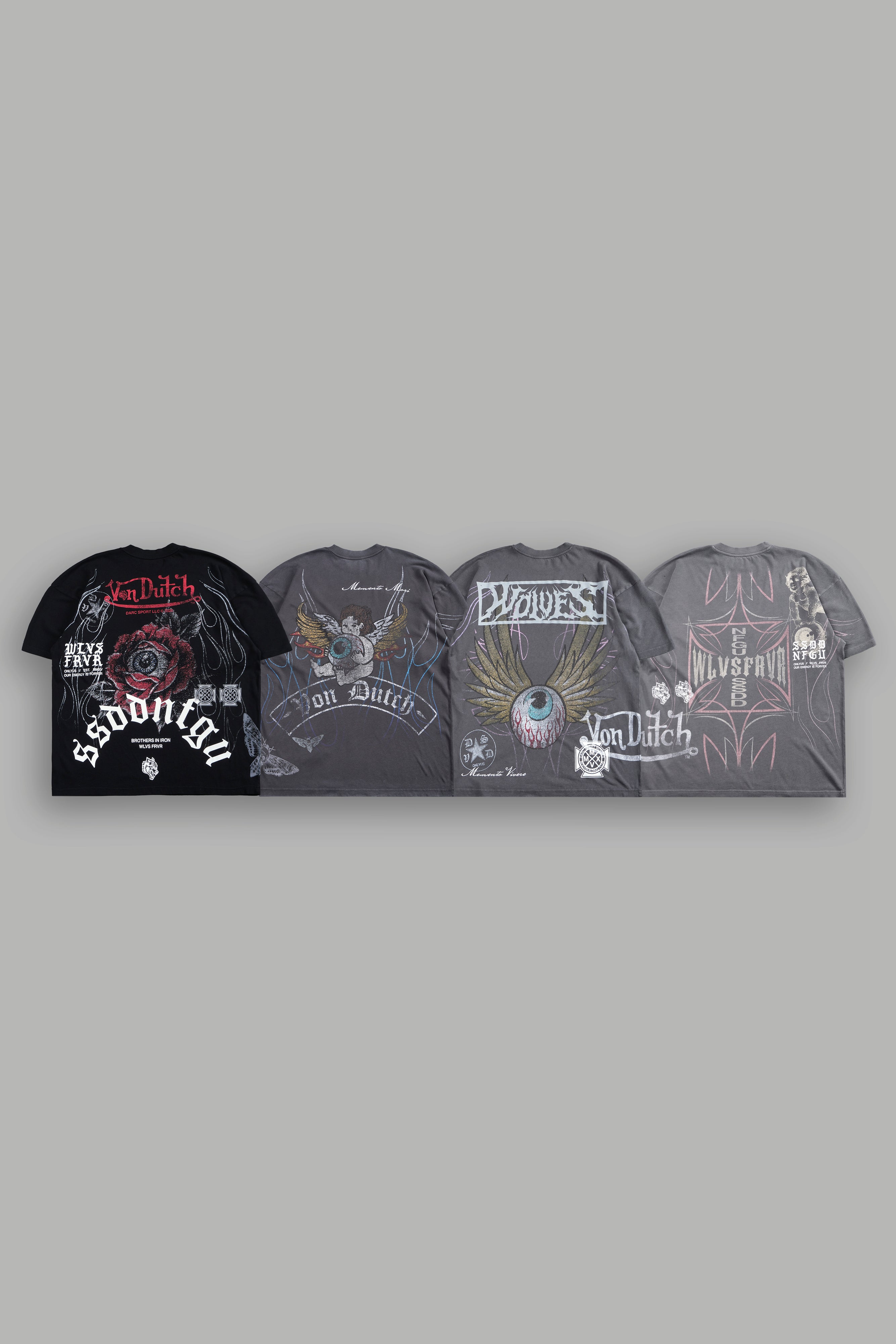 Von Dutch "Side-By-Side" Tee Box Set in Black
