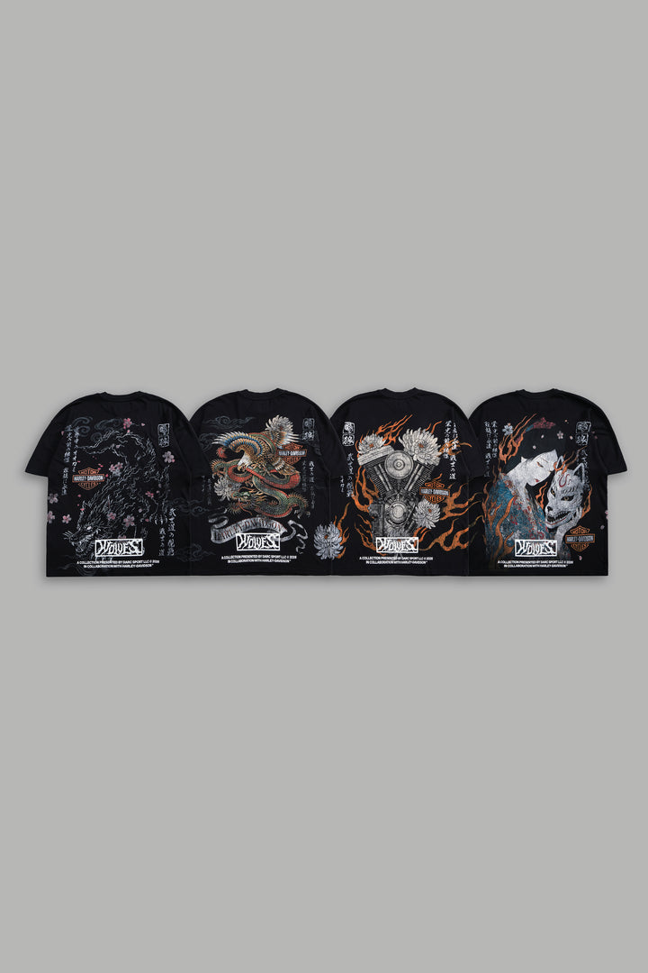 H-D Bushido "Side-By-Side" Tee Box Set in Black