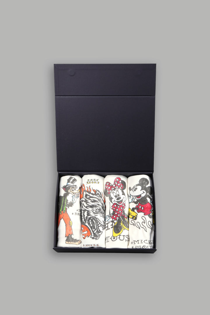 Mickey & The Wolf "Side-By-Side" Tee Box Set in Cream