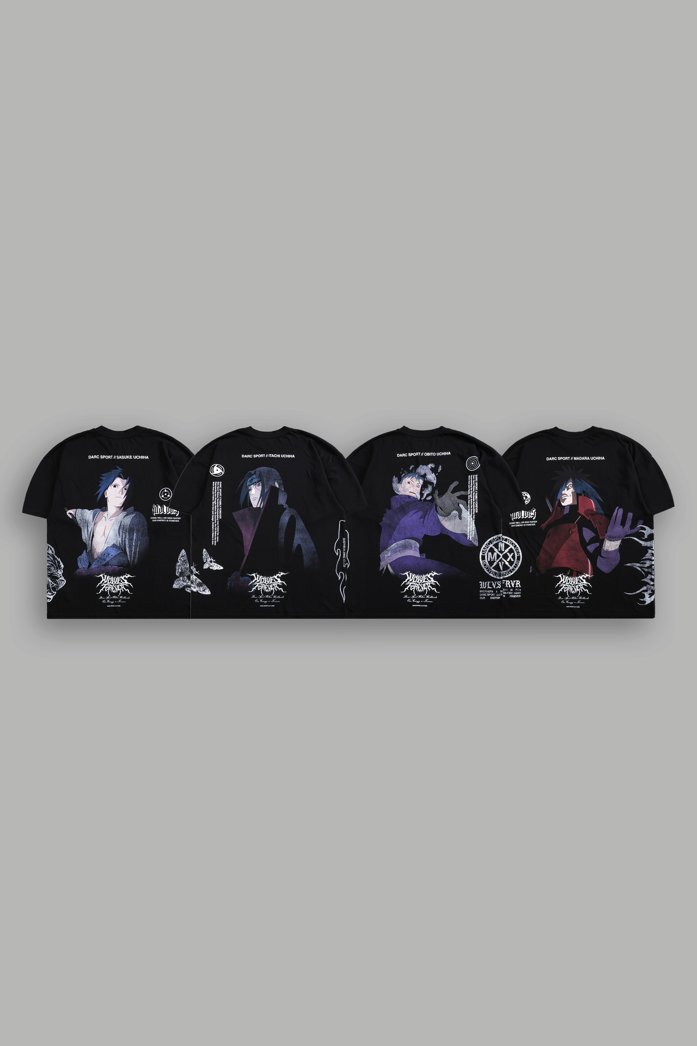 Uchiha Clan "Side-By-Side" Tee Box Set in Black