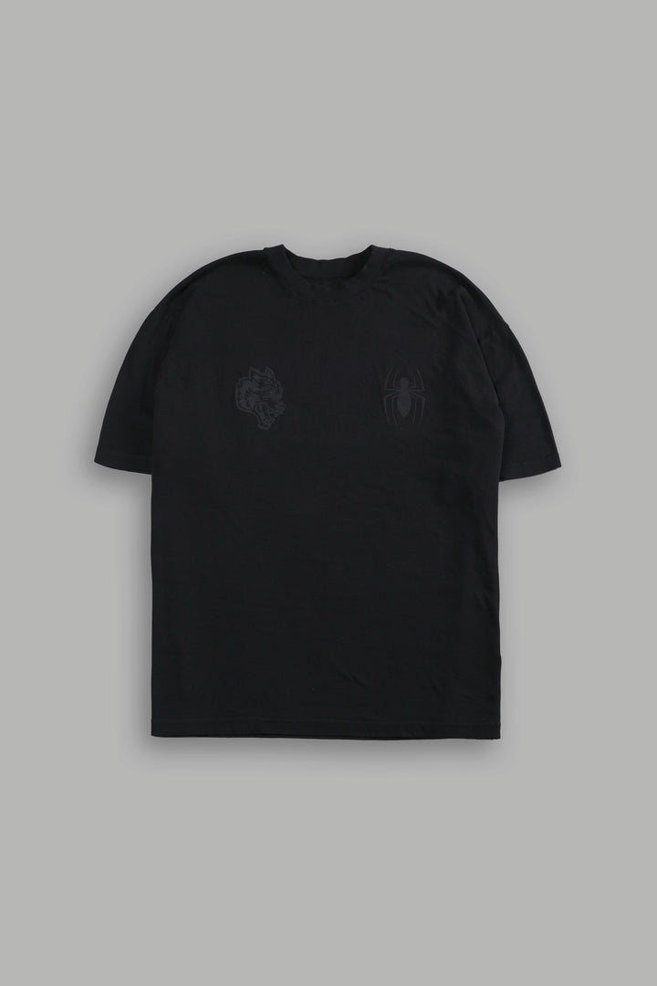 Webs and Shadows Premium Oversized Tee in Black