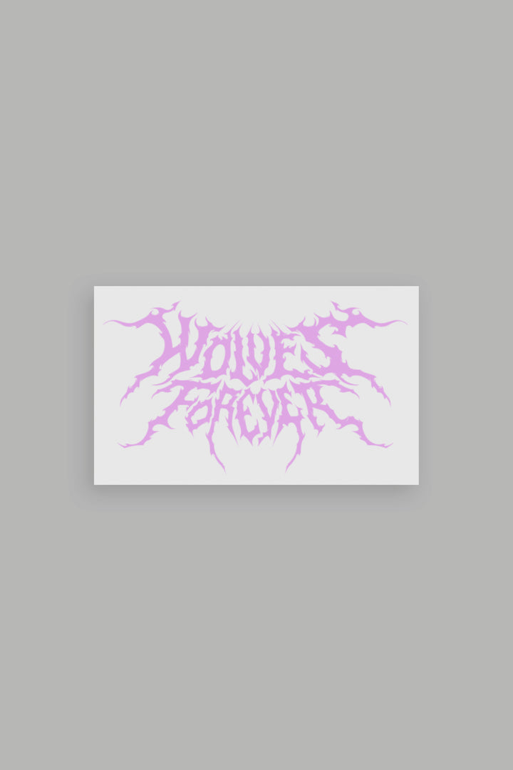 Wolves Hesh Large Sticker in Purple