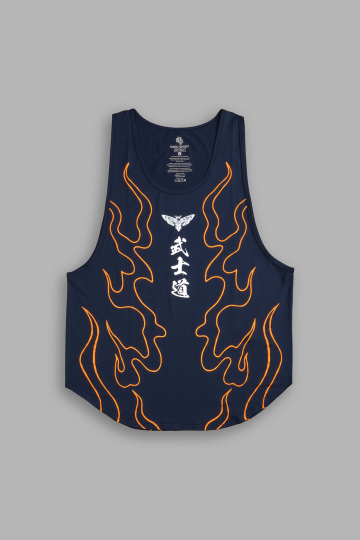 Okami "Dry Wolf" (Drop) Tank in Navy