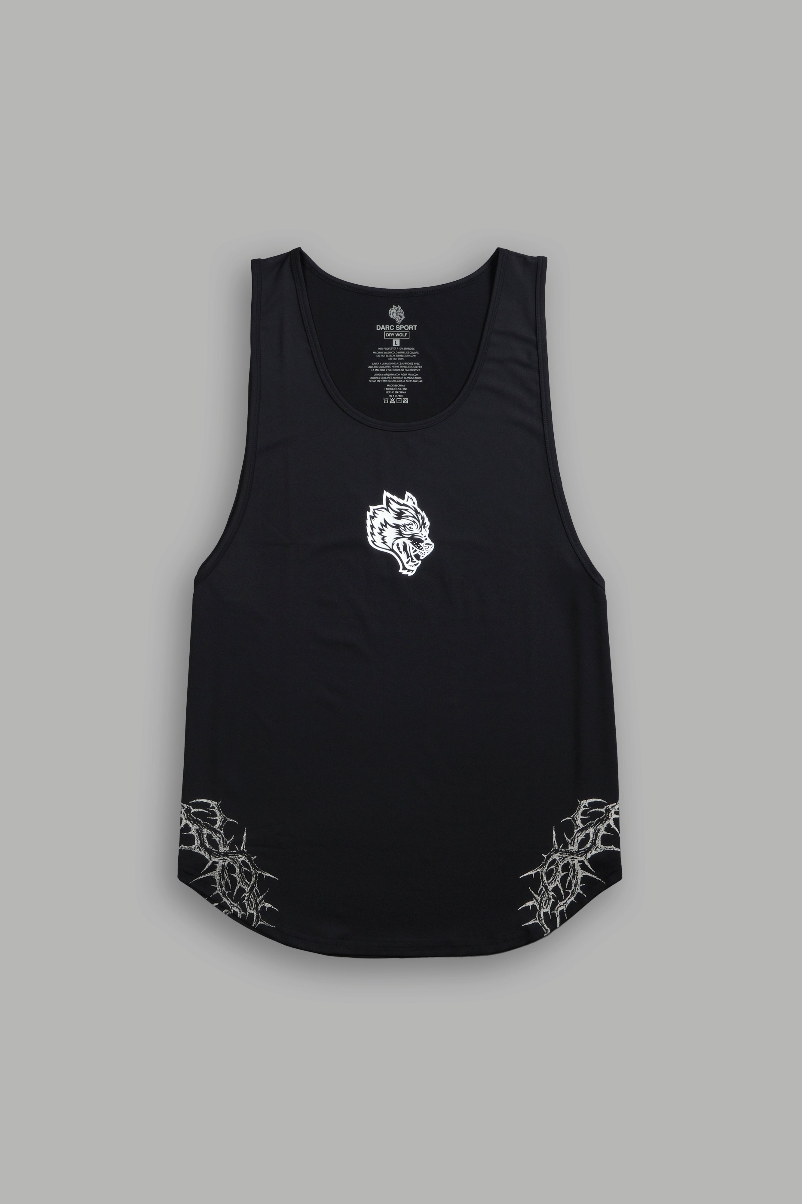 Thorns "Dry Wolf" (Drop) Tank in Black
