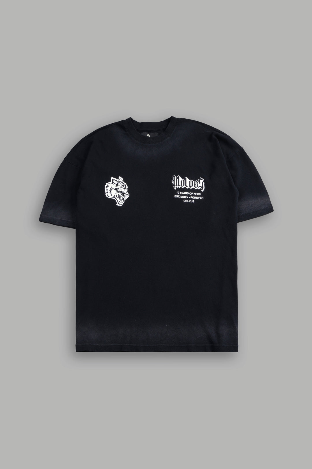 10 Years of NFGU "Premium" Oversized Tee in Black Drift Wash
