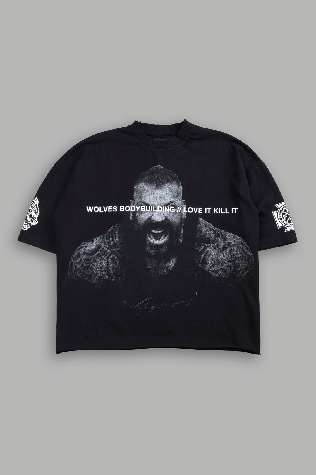 Love It Kill It Frvr Distressed Grunge Box Cut Tee V2 in Black