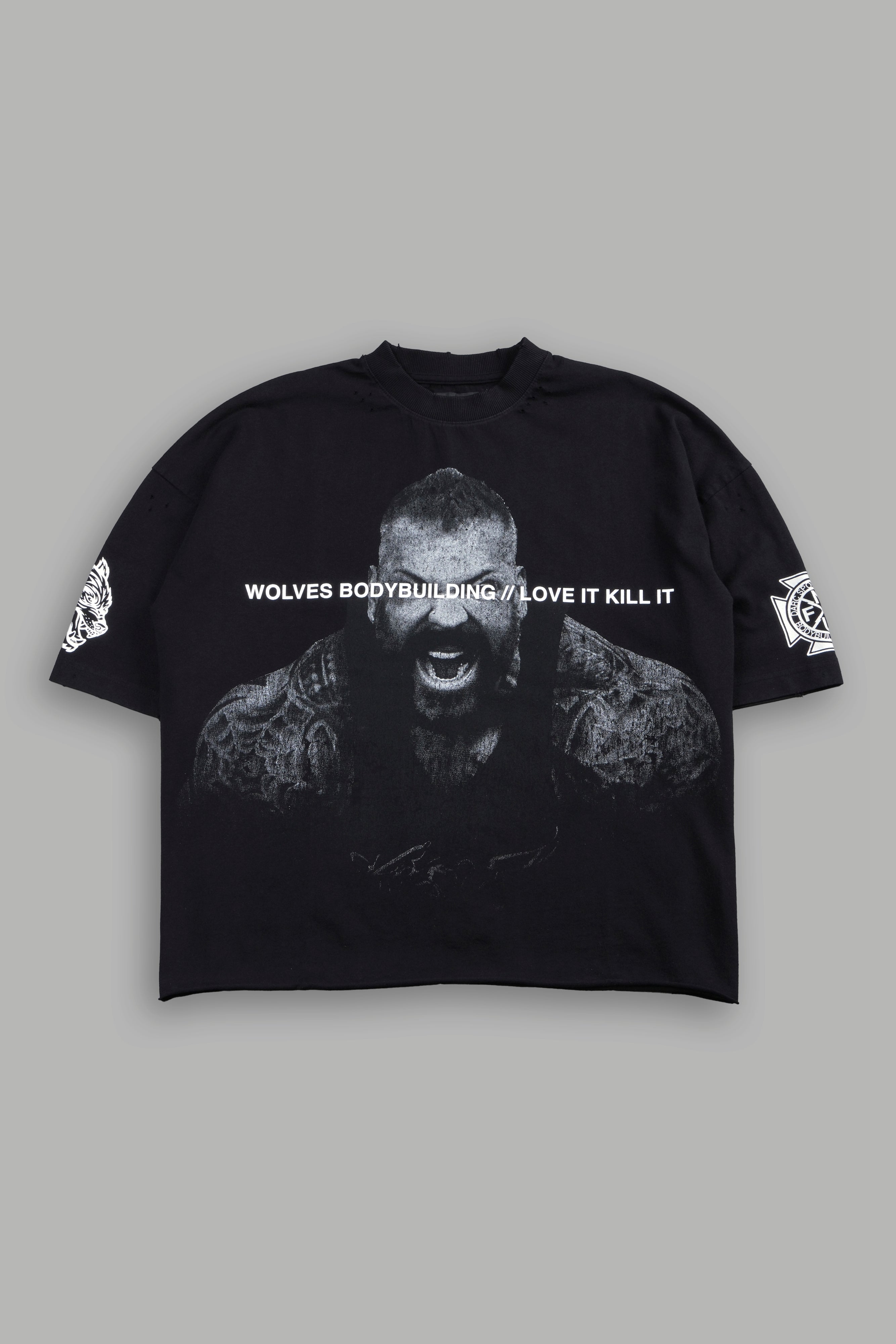 Love It Kill It Frvr Distressed Grunge Box Cut Tee V2 in Black