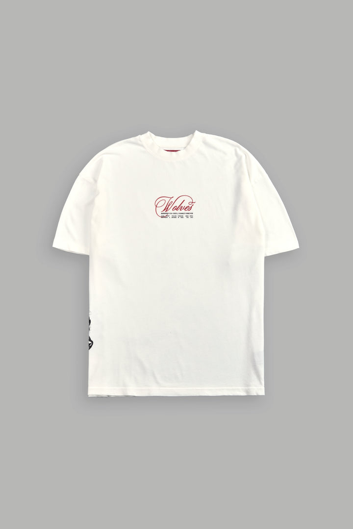 (1 Of 500) Death Bloom "Premium" Oversized Tee in Cream