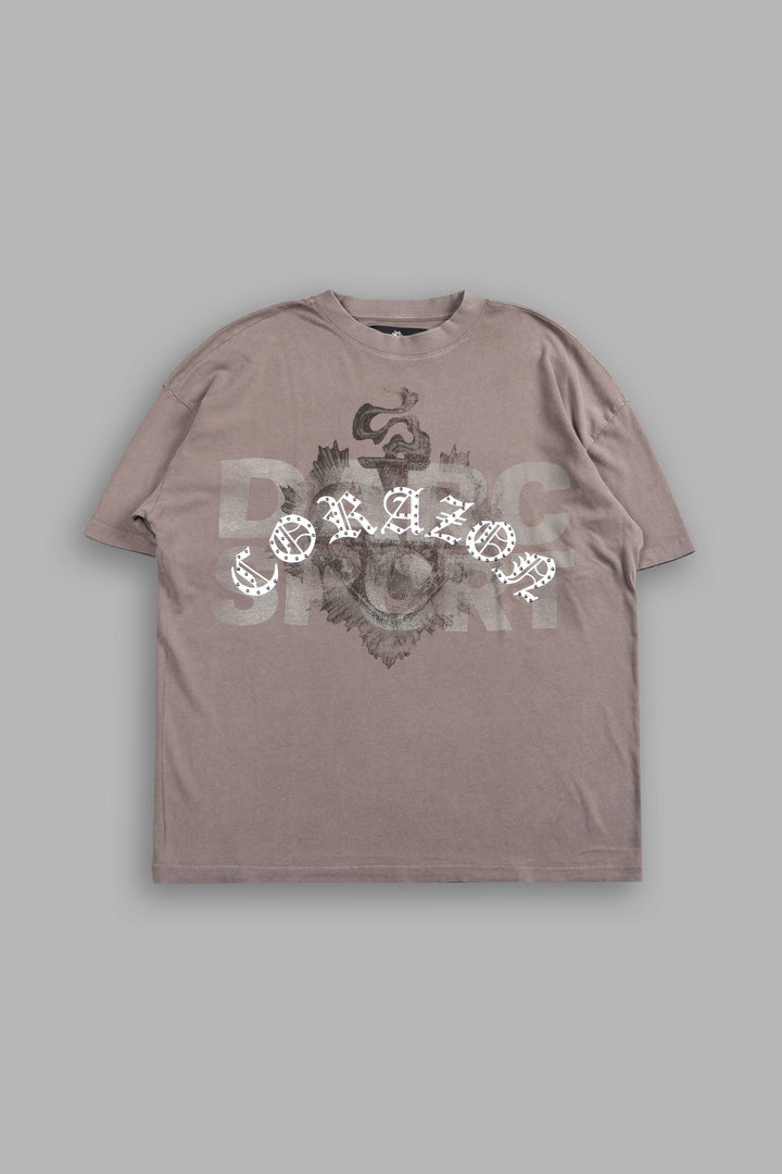 Ds Corazon Premium Oversized Tee In Mojave Brown