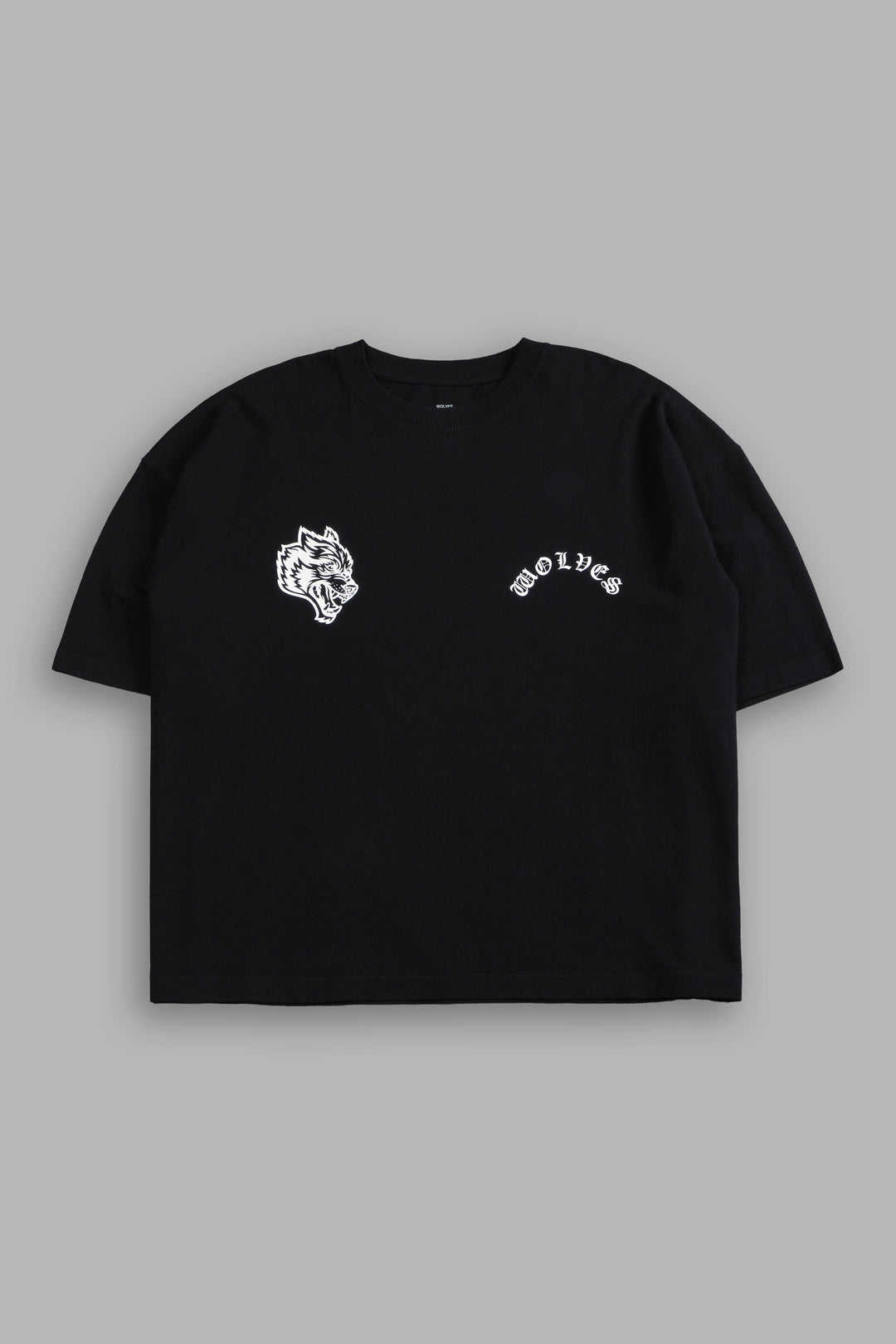 Wolf Chopper FRVR Grunge "Box Cut" Tee in Black