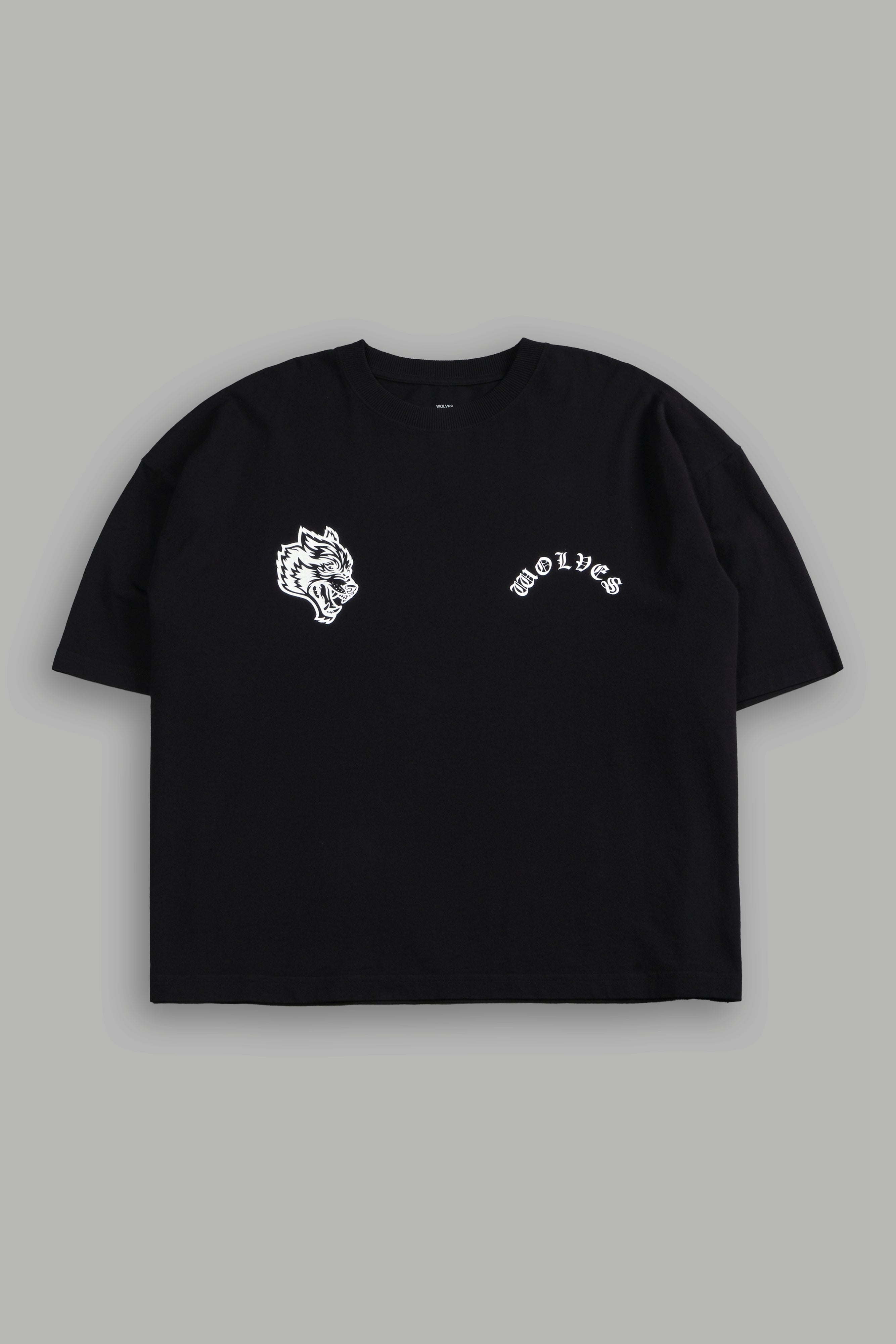 Wolf Chopper FRVR Grunge "Box Cut" Tee in Black