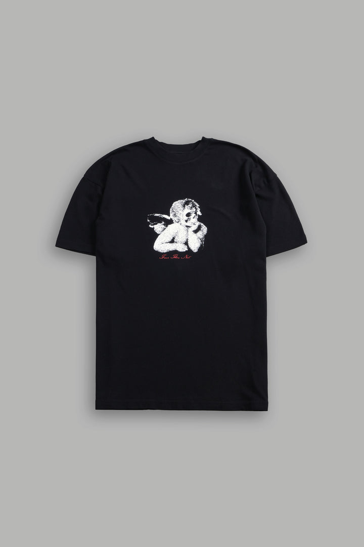 Fallen Halo Oversized "Premium" Unisex Tee in Black