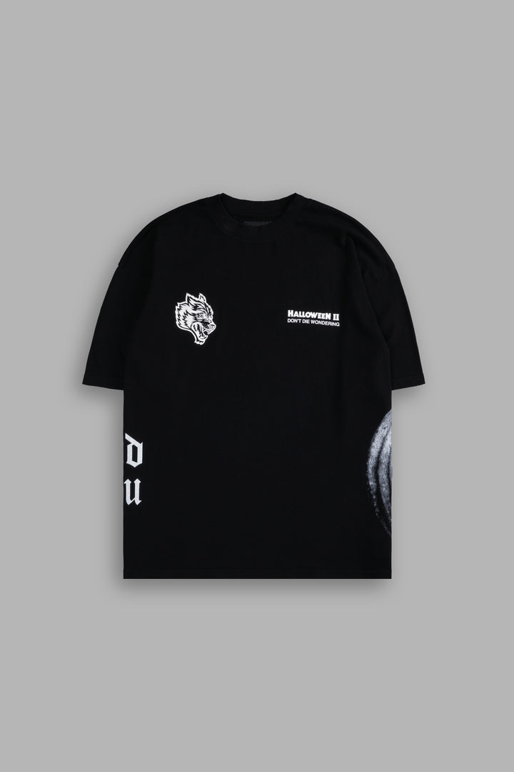 He's Coming Back "Premium" Oversized Tee in Black