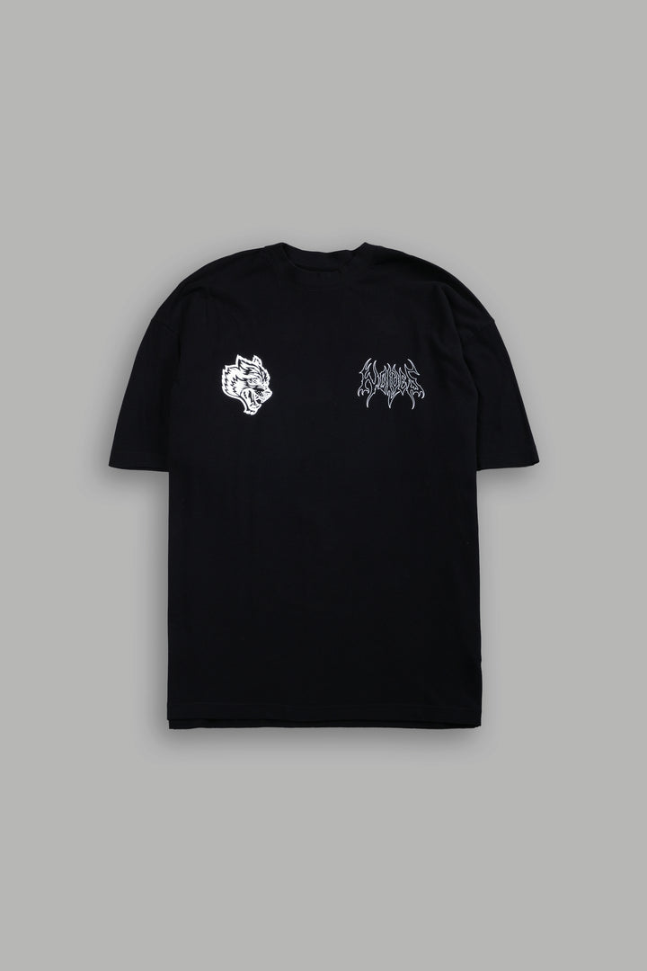 Beyond Premium Oversized Tee in Black