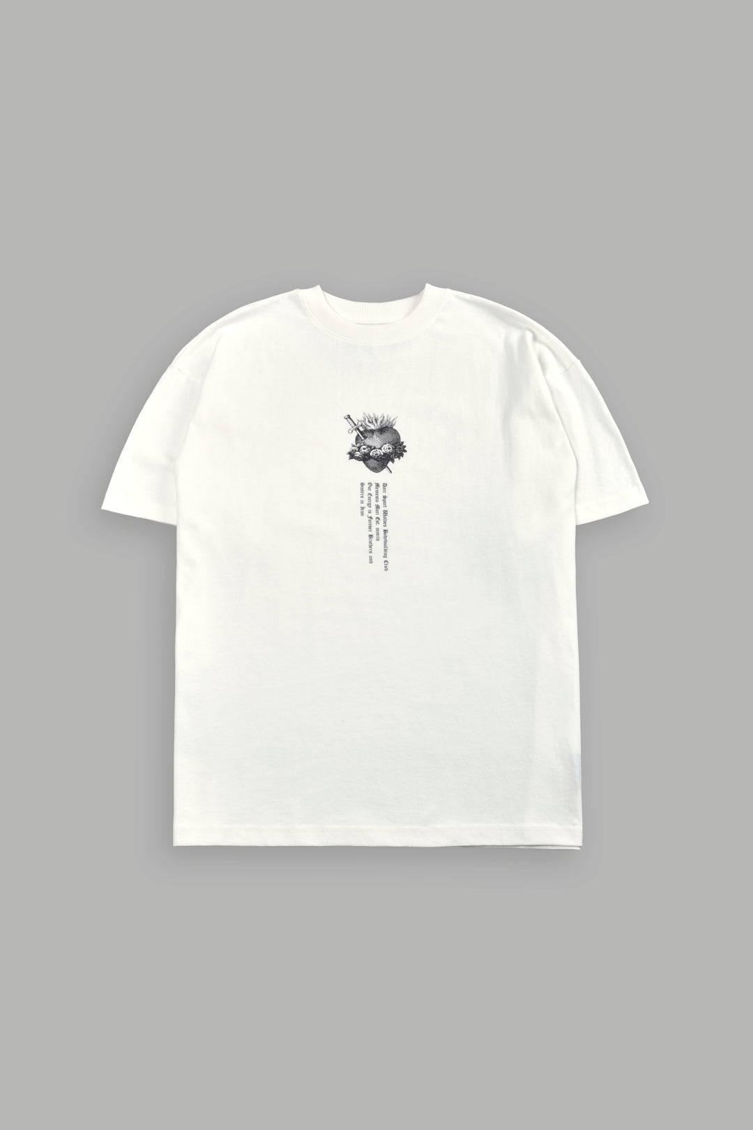 Sin Again Unisex Grunge Tee in Cream