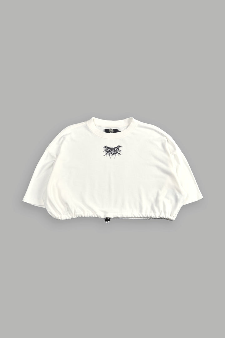 Forged From Iron Bungee Cropped Tee in Cream