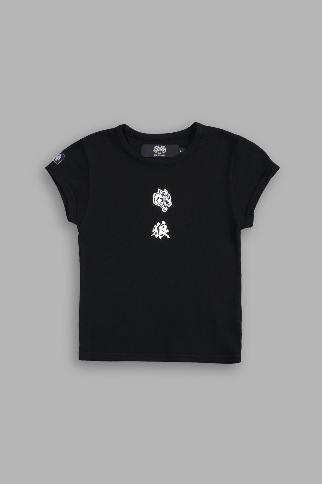 Bushido Wolf Baby Tee in Black