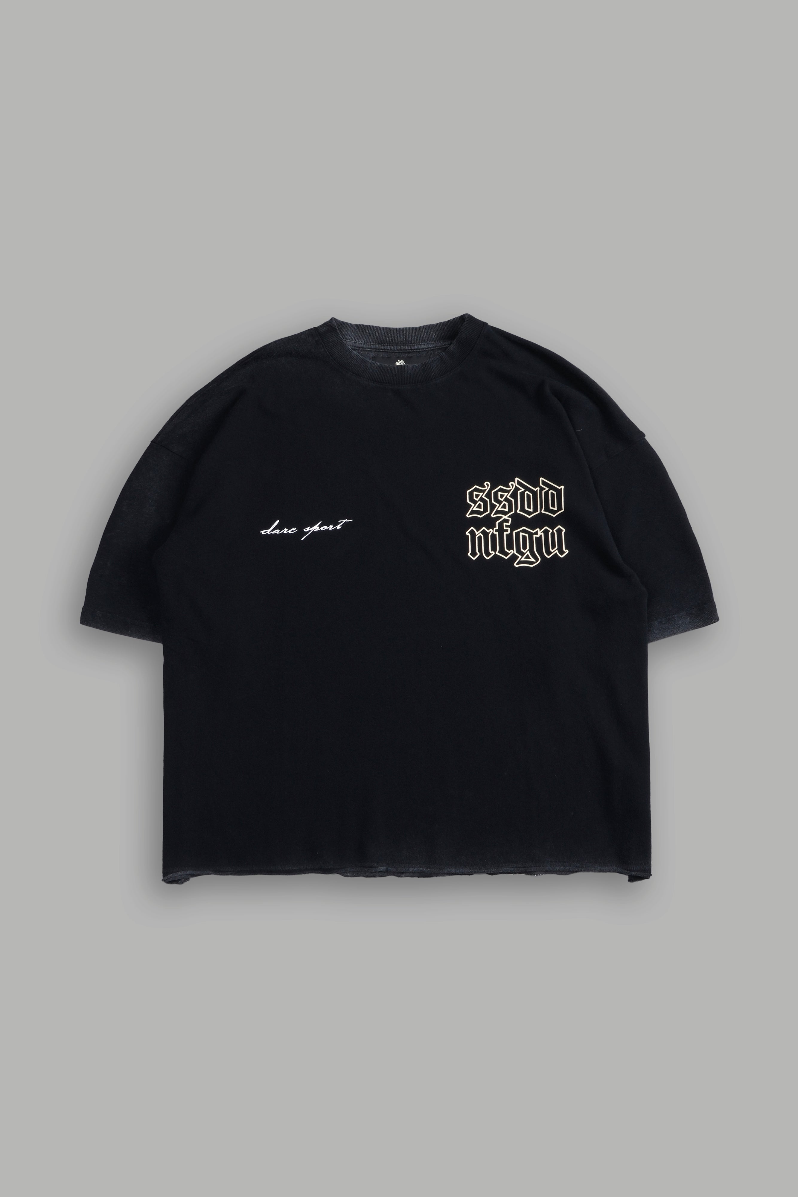 New Beginnings Premium Raw Hem "Box Cut" Tee in Black