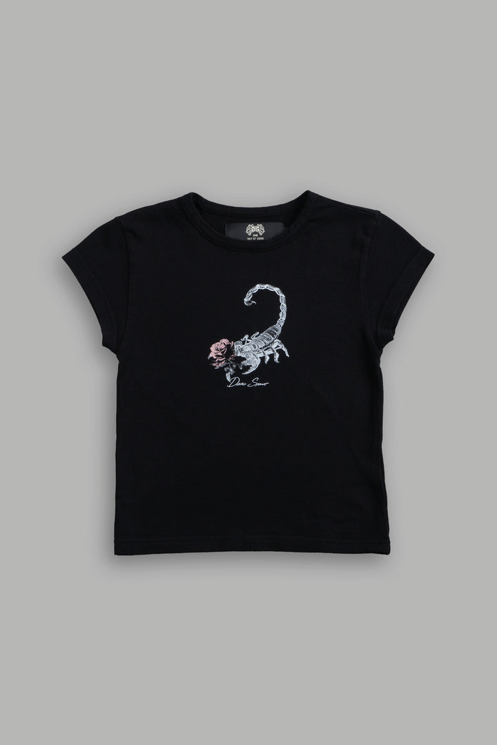 Scorpion Rose "Baby" Tee in Black