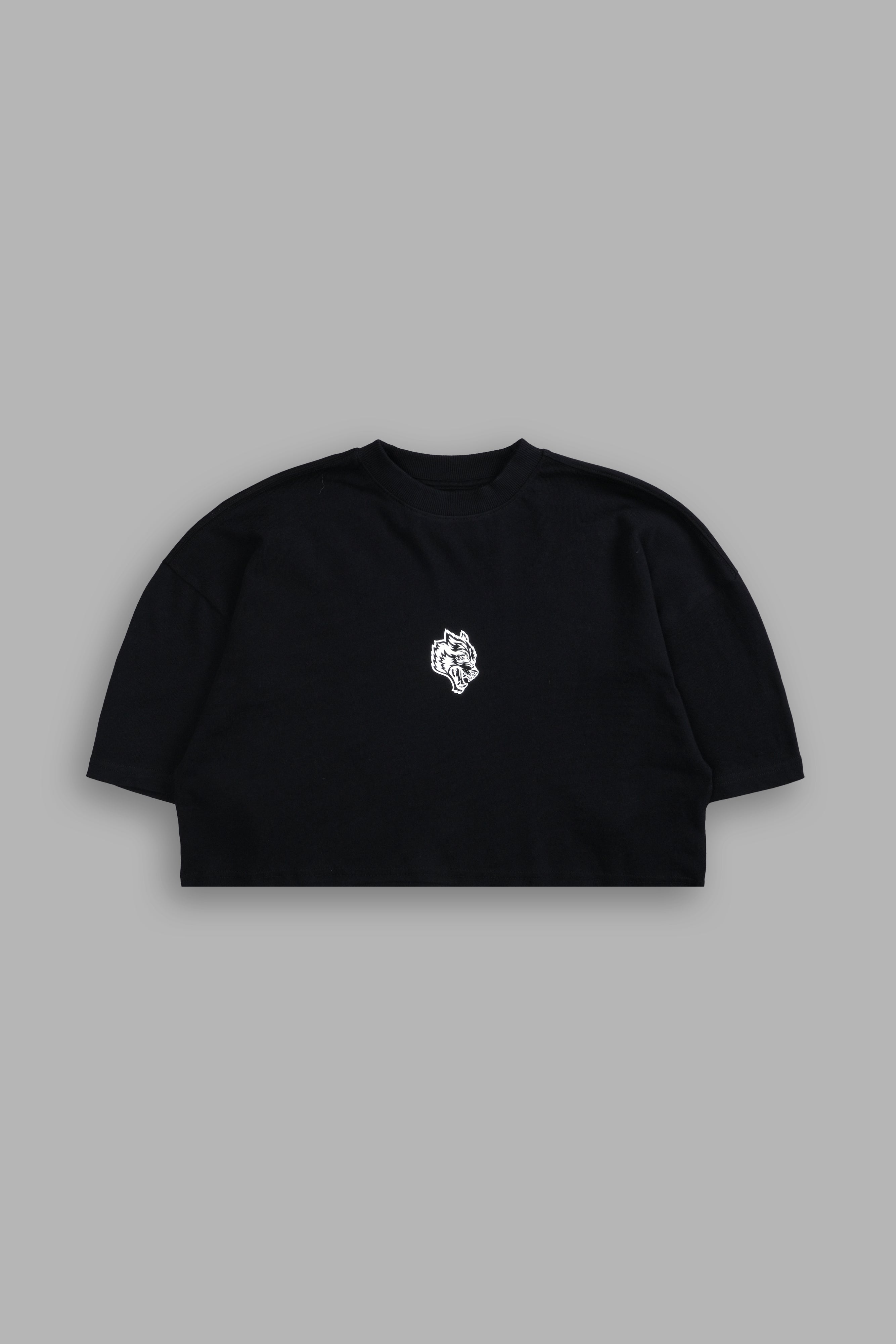 IYKYK "Premium" Oversized (Cropped) Tee in Black