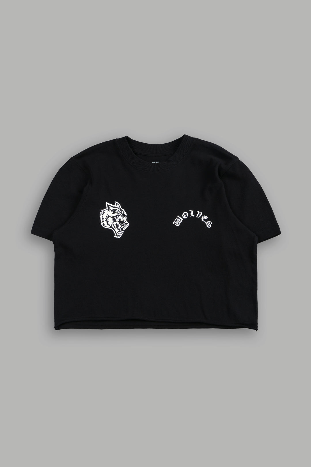 Wolf Chopper FRVR "Premium" Cropped Tee in Black