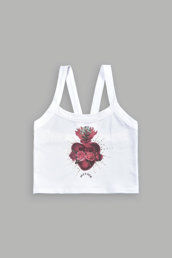 Heart Oath "Ella" Tank in White