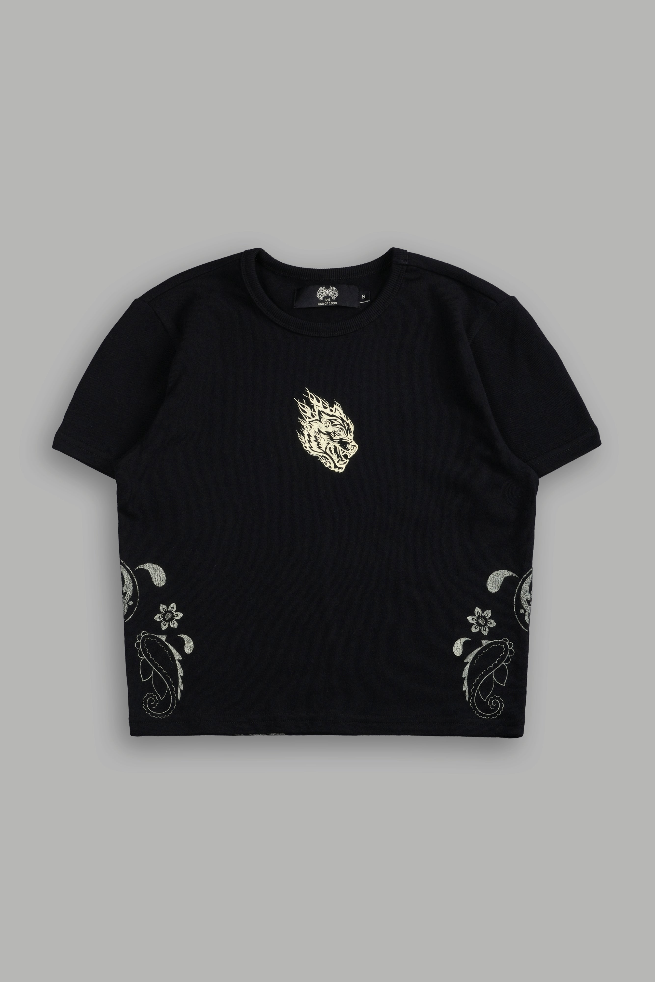 Faded Paisley "Timeless" Tee in Black