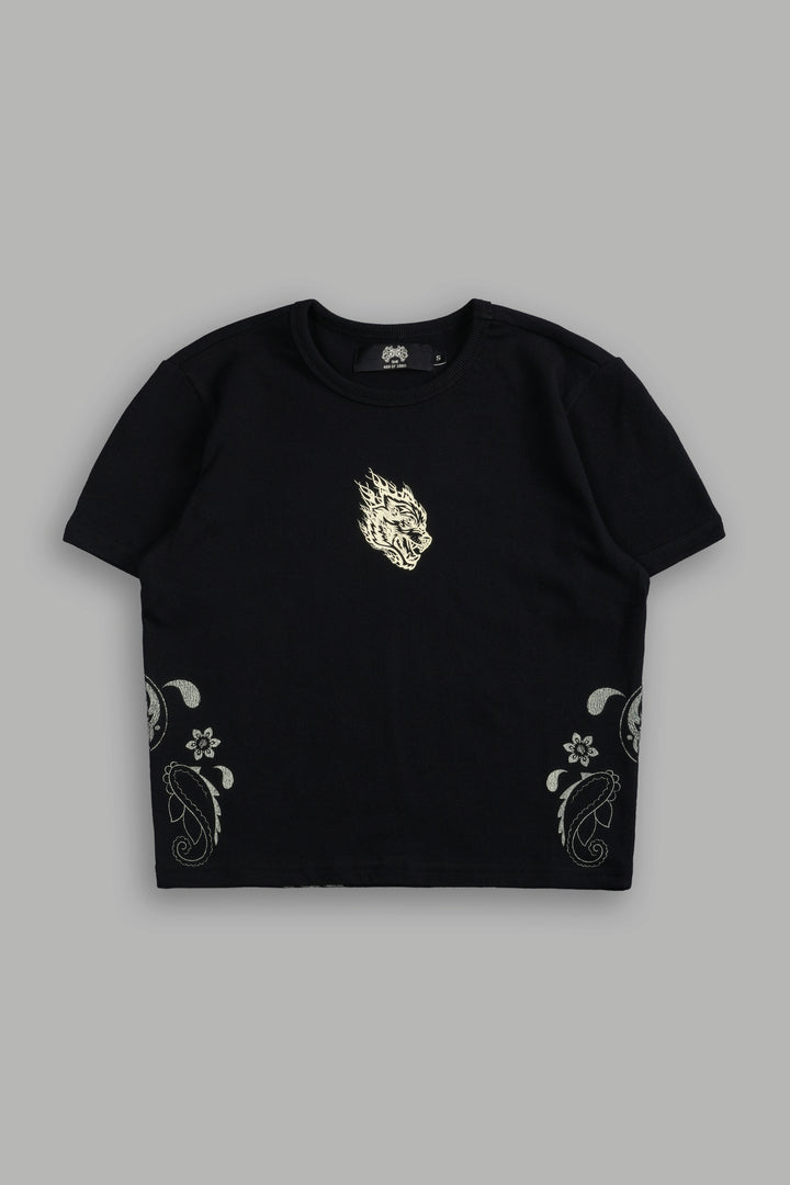 Faded Paisley "Timeless" Tee in Black