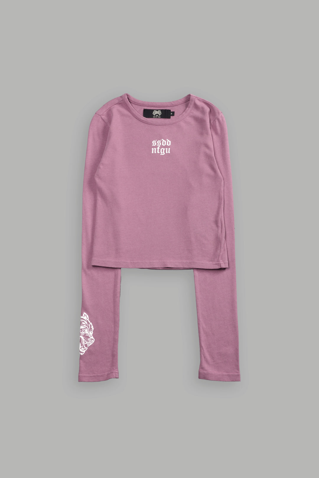 Moth Kanji L/S "Baby" Tee in Pink Smoke