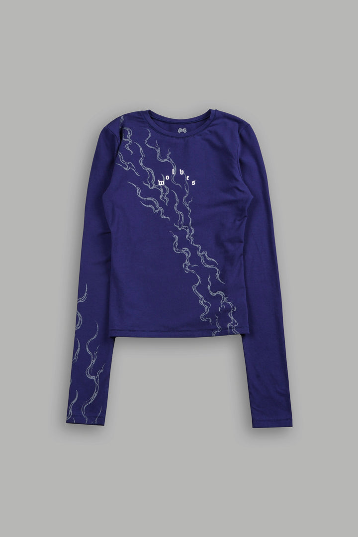 Infernal Pyramid Eden Ls Tee in Royal Navy