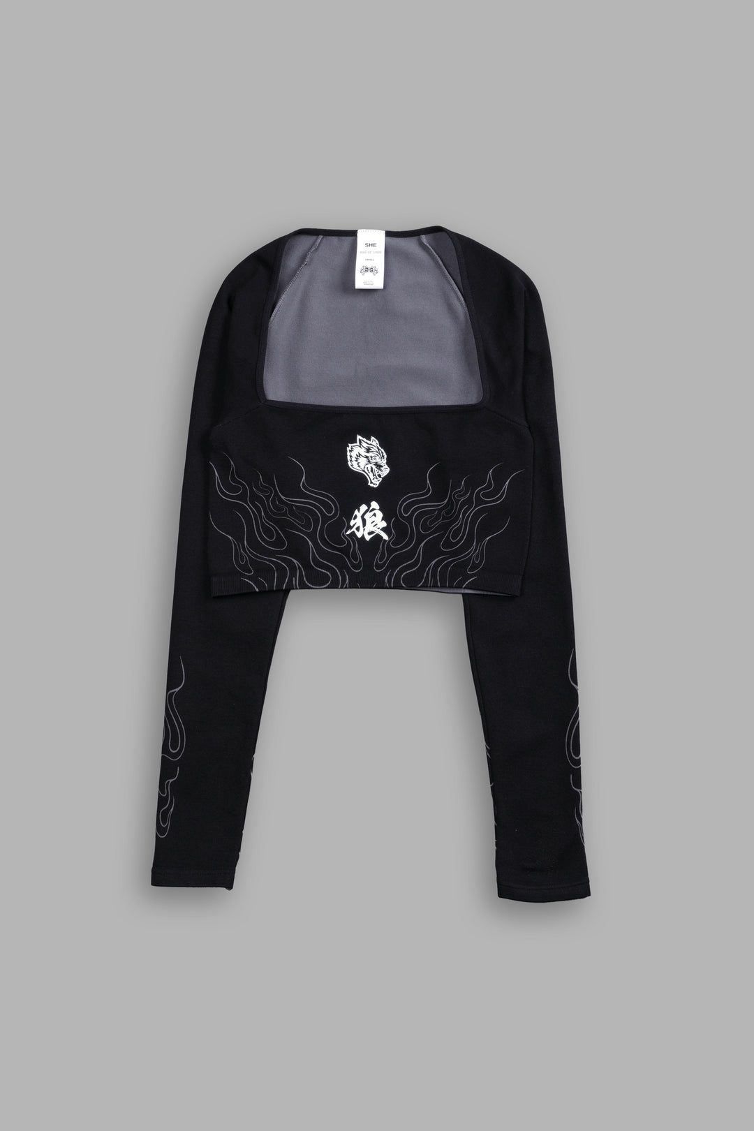 Our Fire "Everson Seamless" Sage L/S Top in Black