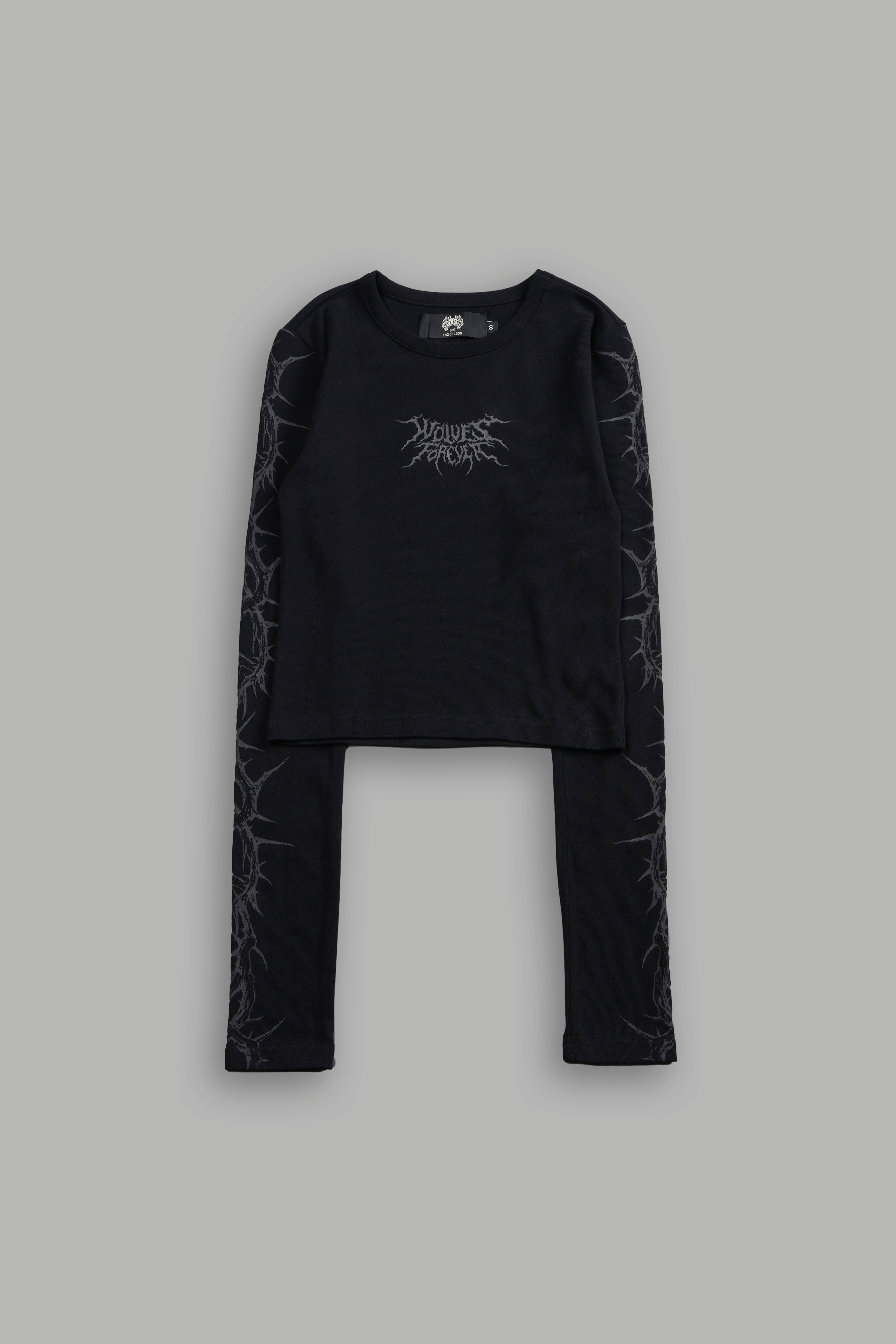 Surrounded by Thorns L/S "Baby" Tee in Black