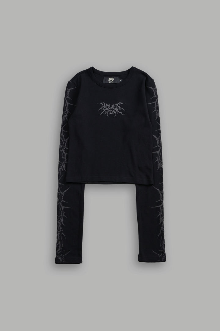 Surrounded by Thorns L/S "Baby" Tee in Black