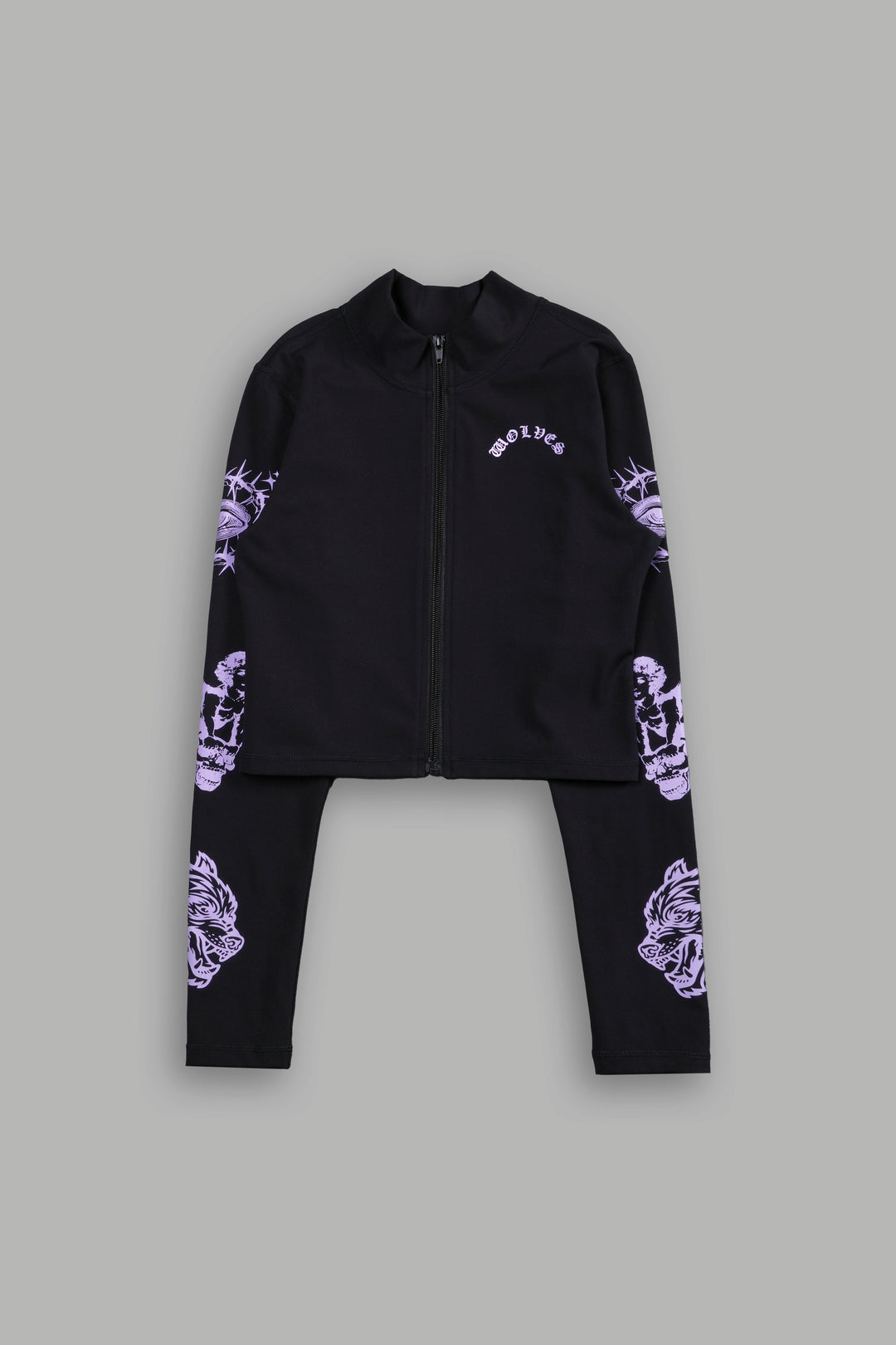 Guardian Cherub Tana "Energy" Zip Mockneck in Black/Purple