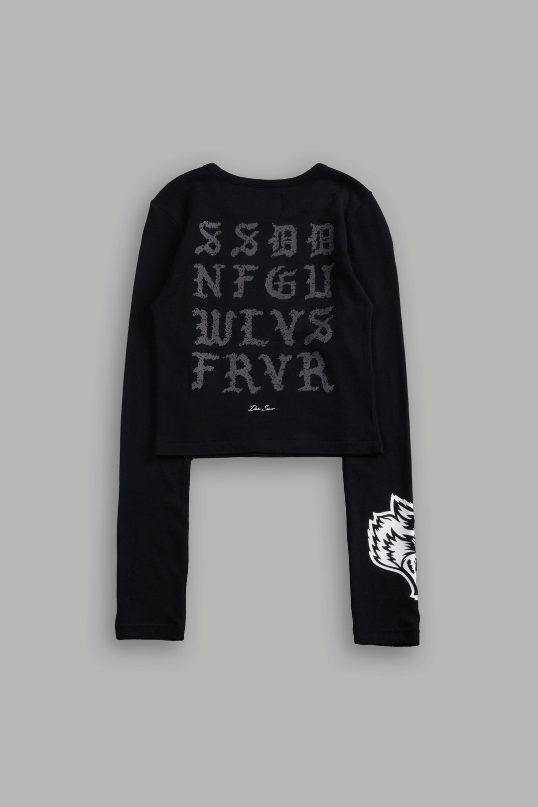 Stone Code L/S "Baby" Tee in Black