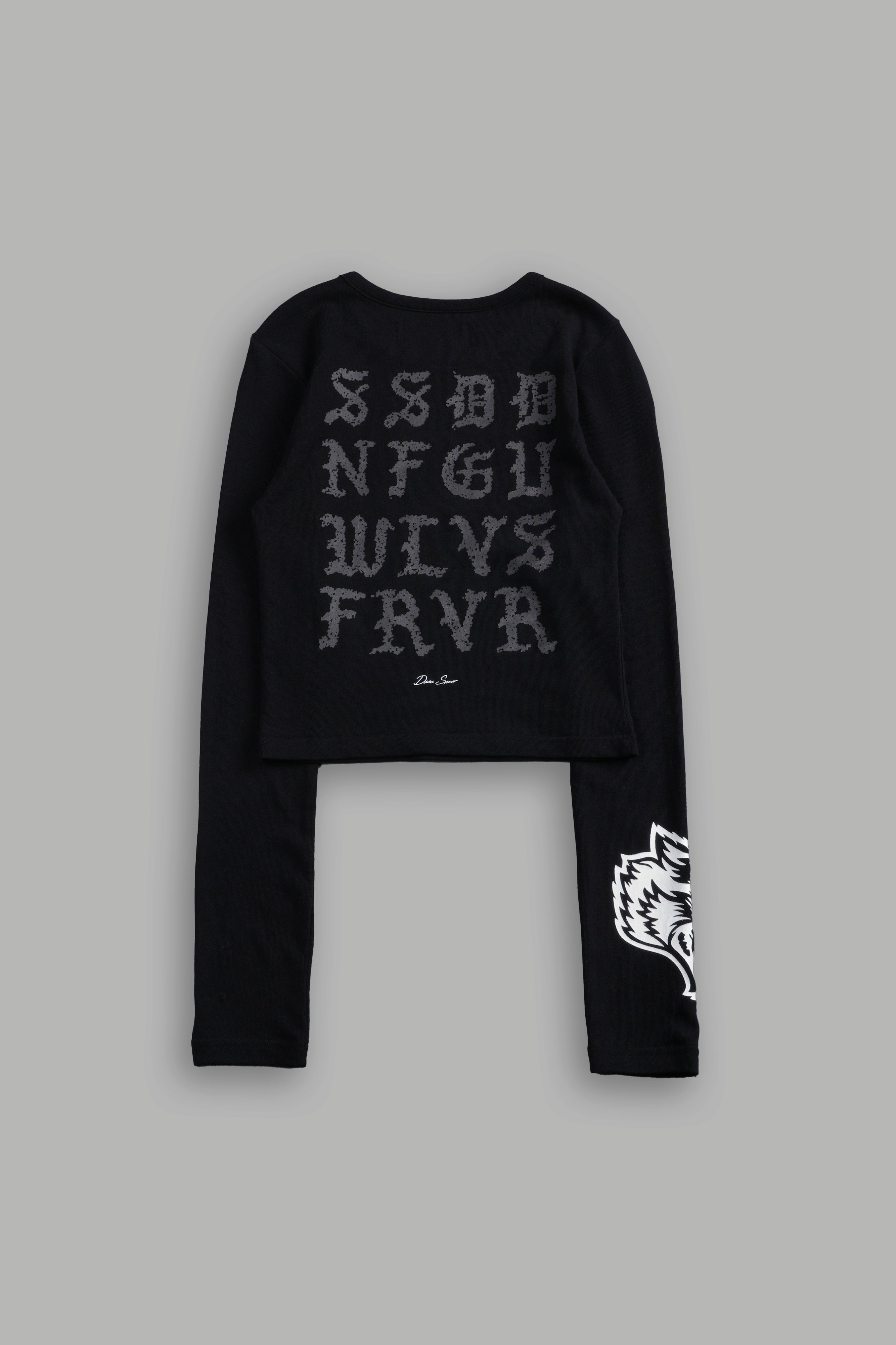 Stone Code L/S "Baby" Tee in Black