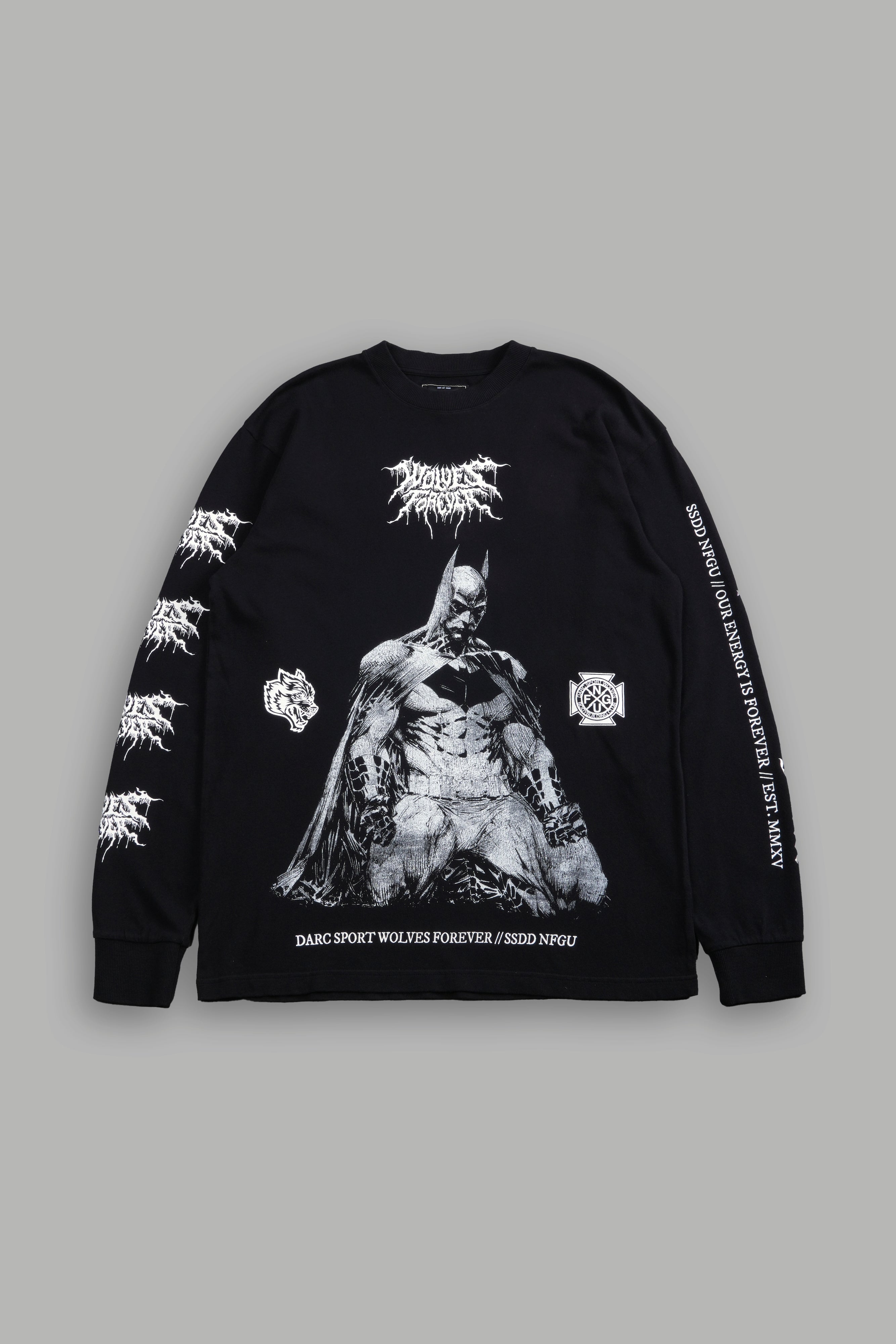 Where Shadows Begin "Premium" L/S Tee in Black