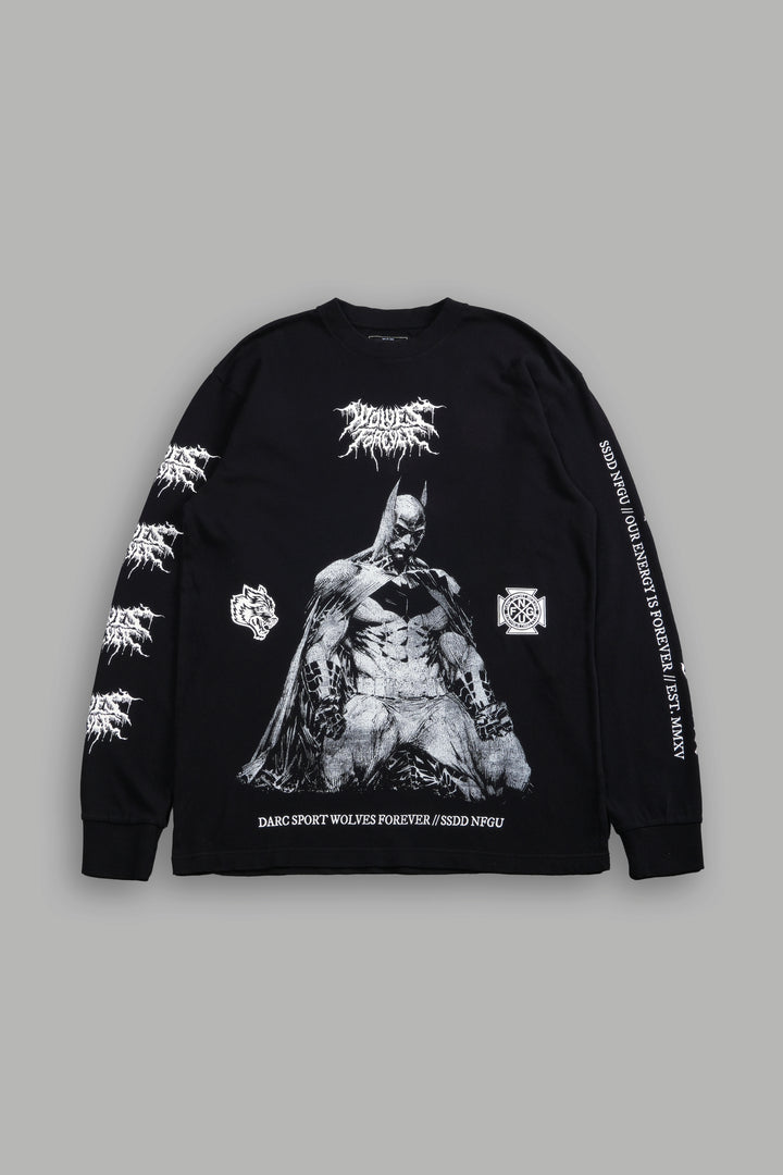 Where Shadows Begin "Premium" L/S Tee in Black