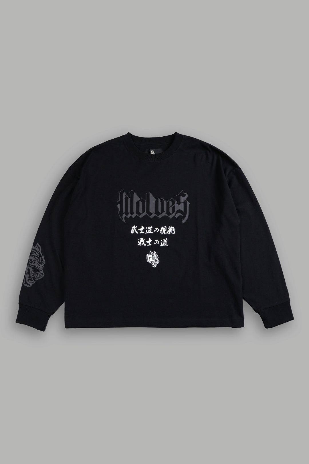 Forever Reborn Grunge "Box Cut" L/S Tee in Black