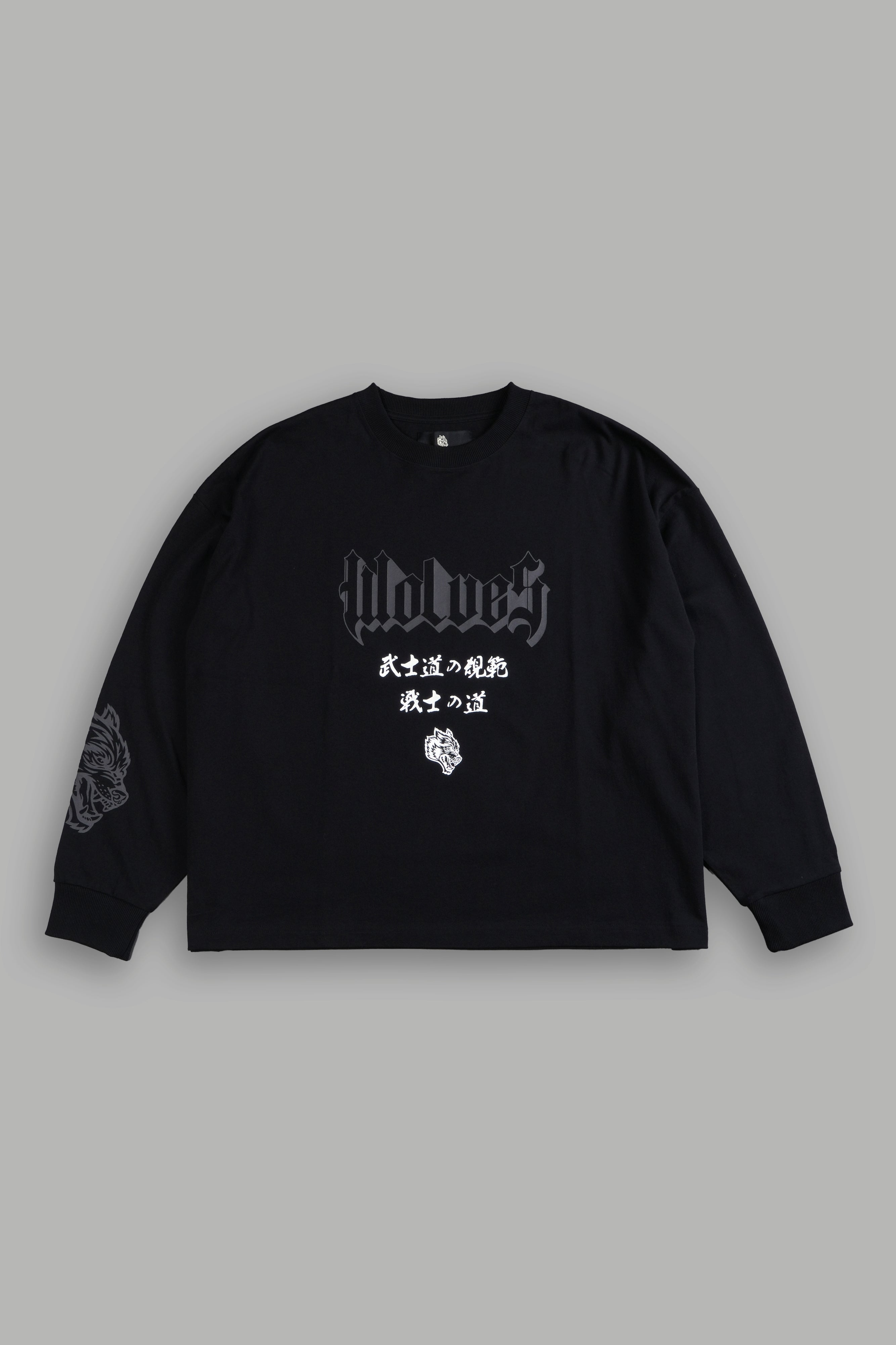 Forever Reborn Grunge "Box Cut" L/S Tee in Black